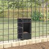 vidaXL Rabbit Feeder Black 12.5 x 12.5 x 25 cm Cold-Rolled Steel