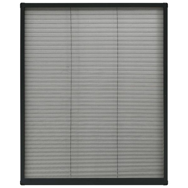 vidaXL Plisse Insect Screen for Windows Aluminium Anthracite 80x100 cm