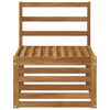 vidaXL Outdoor Middle Sofa Solid Acacia Wood Natural 59 x 63 x 73 cm