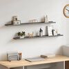 vidaXL Wall Shelves 2 pcs Grey 100x9x3 cm