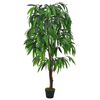 vidaXL Artificial Plant Mango Tree with Pot Green 140 cm