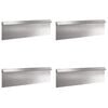 vidaXL Snail Fence 4 pcs 100 x 3.5 x 25 cm Stainless Steel Silver