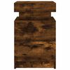 vidaXL Bedside Cabinets with LED Lights 2 pcs Smoked Oak 35x39x55 cm