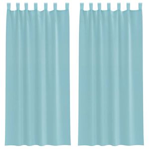 vidaXL Voile Curtains with Rod Pockets 2 pcs Turquoise