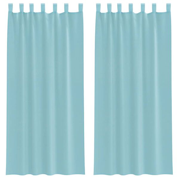 vidaXL Voile Curtains with Rod Pockets 2 pcs Turquoise