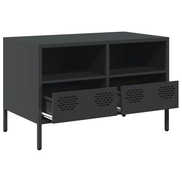 vidaXL TV Cabinet Black 68x39x43.5 cm Cold-rolled Steel