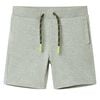 vidaXL Kids' Shorts with Drawstring Light Khaki Melange 140