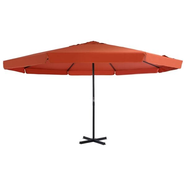 vidaXL Garden Parasol with Aluminium Pole 500 cm Terracotta