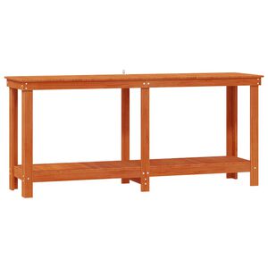 vidaXL Work Bench Wax Brown 180 x 50 x 80 cm Solid Pine Wood
