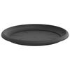 vidaXL Round Flower Tray 6 pcs Black &Oslash; 27 x 2.5 cm Plastic