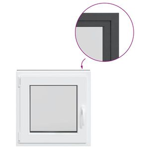 vidaXL Basement Window "RISOR" 50x50 cm Tilt&Turn DIN Left Anthracite