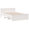 vidaXL Bed Frame without Mattress with Headboard White 150x200 cm King Size Solid Wood Pine
