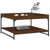 vidaXL Coffee Table Brown Oak 80x80x45 cm Engineered Wood and Iron