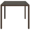 vidaXL Garden Table with Glass Top Brown 150x90x75 cm Poly Rattan