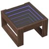 vidaXL Coffee Table with Infinity LED Brown Oak 50x53x30 cm