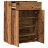 vidaXL Shoe Cabinet Old Wood 60x35x84 cm Engineered Wood