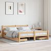 vidaXL Bed Frame without Mattress with 4 Drawers Solid Wood 160x200 cm