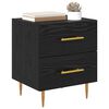 vidaXL Bedside Cabinet with Drawer 2 pcs Black Oak 40 x 35 x 47.5 cm