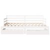 vidaXL Daybed with Trundle and Drawers without Mattress White 90x190 cm Single