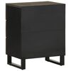 vidaXL Bedside Cabinet Black 50x33x62 cm Solid Wood Mango