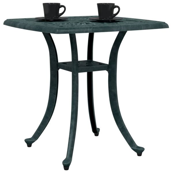 vidaXL Garden Table Green 53x53x53 cm Cast Aluminium