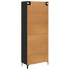 vidaXL Highboard Black Oak 69.5 x 34 x 180 cm Engineered Wood