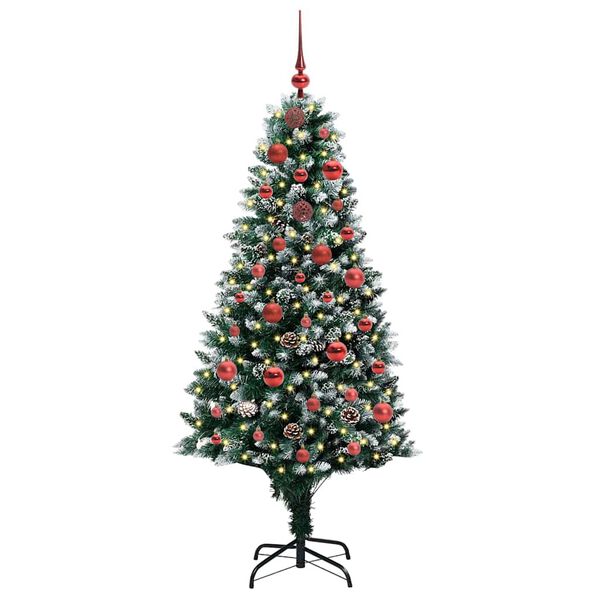 vidaXL Artificial Christmas Tree with 150 LEDs with Stand Green 150 cm