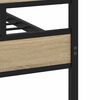 vidaXL Metal Bed Frame without Mattress Sonoma Oak 140x190 cm