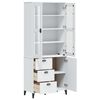vidaXL Highboard VIKEN White 80x40x190 cm Solid Wood Pine