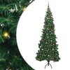 vidaXL Corner Artificial Christmas Tree Green 240 cm PVC and Metal