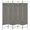 vidaXL 5-Panel Room Divider Anthracite 200x180 cm