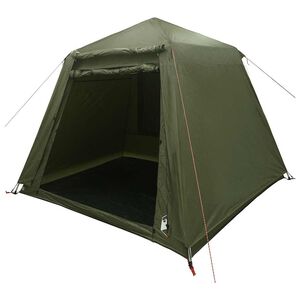 vidaXL Fishing Tent 4-Person Olive Green Quick Release