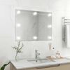vidaXL Wall Frameless Mirror with LED Lights Rectangular Glass