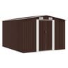 vidaXL Garden Shed 257x298x178 cm Metal Brown