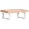 vidaXL Basin Shelf Wall Mounted Steel and Solid Wood Beech