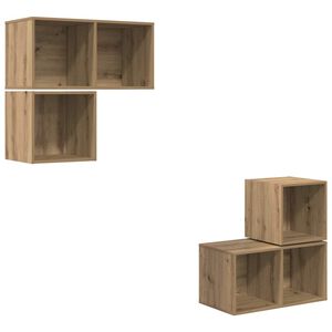 vidaXL TV Cabinet Set 4 pcs Artisan Oak Engineered Wood