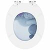 vidaXL Toilet Seat 2 pcs Grey 44 x 38 cm MDF board