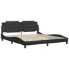 vidaXL Bed Frame without Mattress "Zadar" Black 180x200 cm Super King Faux Leather