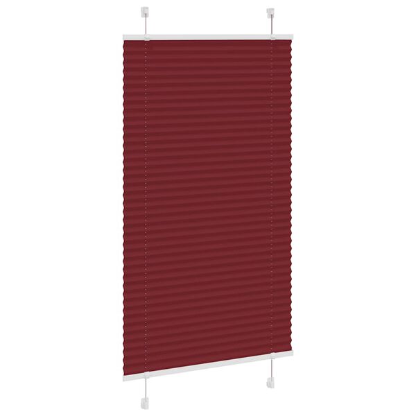 vidaXL Pleated Blind Bordeaux Red 70x100 cm Fabric Width 69.4 cm Polyester