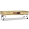 vidaXL TV Cabinet 120x35x35 cm Solid Teak