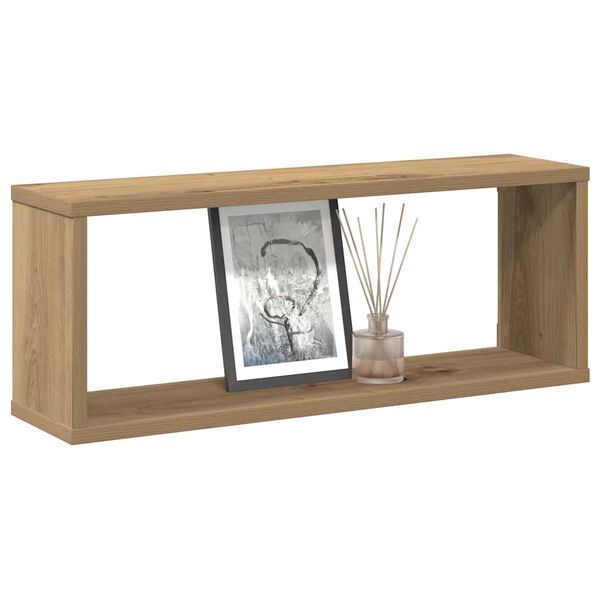 vidaXL Wall Cube Shelves 6 pcs Artisan Oak 60x15x23 cm Engineered Wood