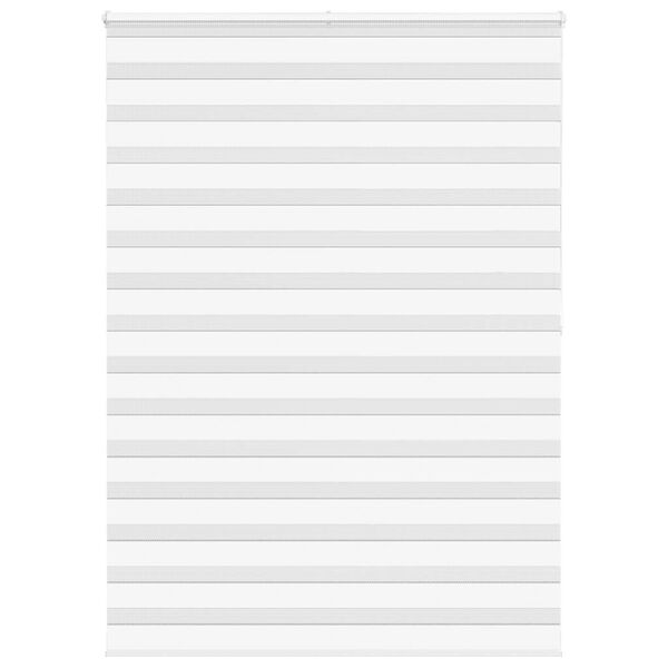 vidaXL Zebra Blind White 160x200 cm Fabric Width 155.9 cm Polyester