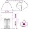 vidaXL Tent with Roof Manual Grey and Orange 370 x 230 x 185 cm