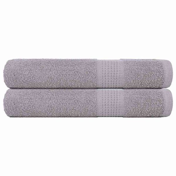 vidaXL Sauna Towels "FROGN" 2 pcs Grey 80x200 cm 360 gsm