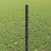 vidaXL Fence with Post Grey 0.5 x 10 m Steel and PVC