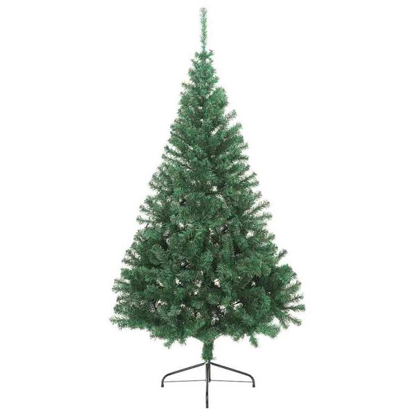 vidaXL Artificial Pre-lit Christmas Tree Green 180 cm PVC