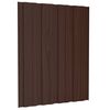 vidaXL Roof Panel 12 pcs Brown 60 x 45 cm Galvanised steel