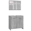 vidaXL 4 Piece Bathroom Furniture Set Grey Sonoma Engineered Wood