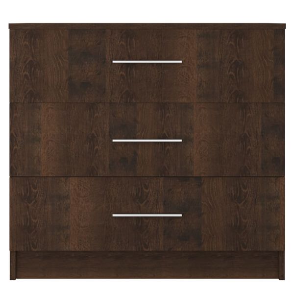 vidaXL Chest of Drawers Engineered Wood 71x35x68 cm Smoked Oak