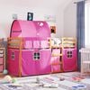 vidaXL Bunk Bed without Mattress Pink 80x200 cm Solid Wood Pine